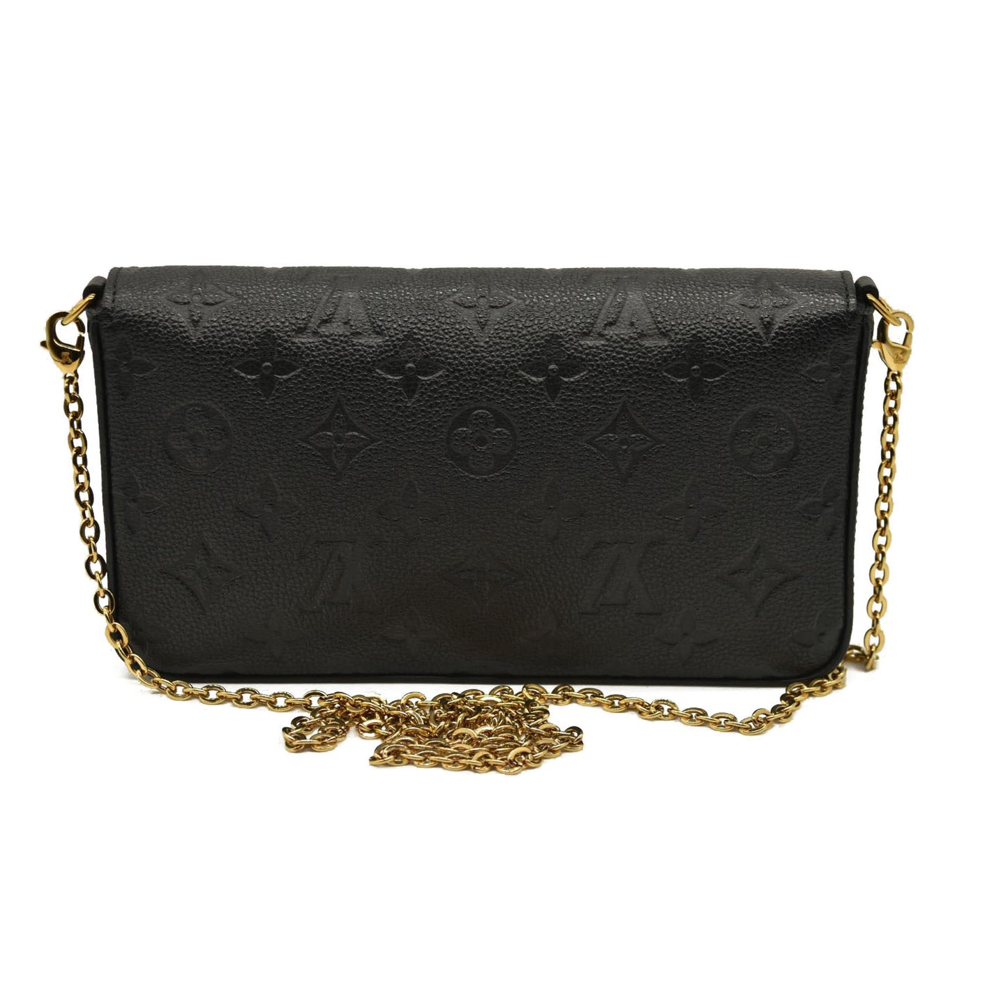 Louis Vuitton  Empreinte Pochette Felicie Chain Wallet Black RFID