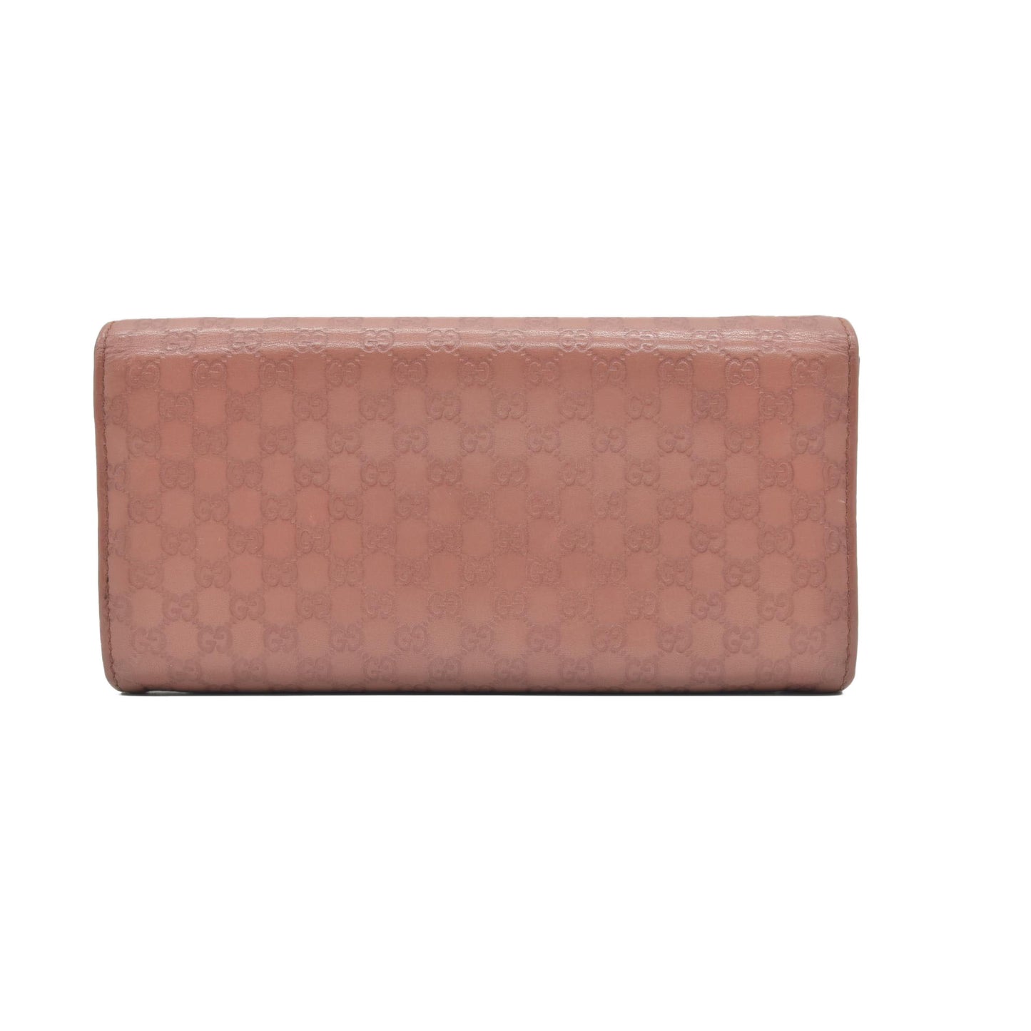 $690 Gucci Pink Microguccissima Leather Continental Wallet on Chain CONSIGNMENT