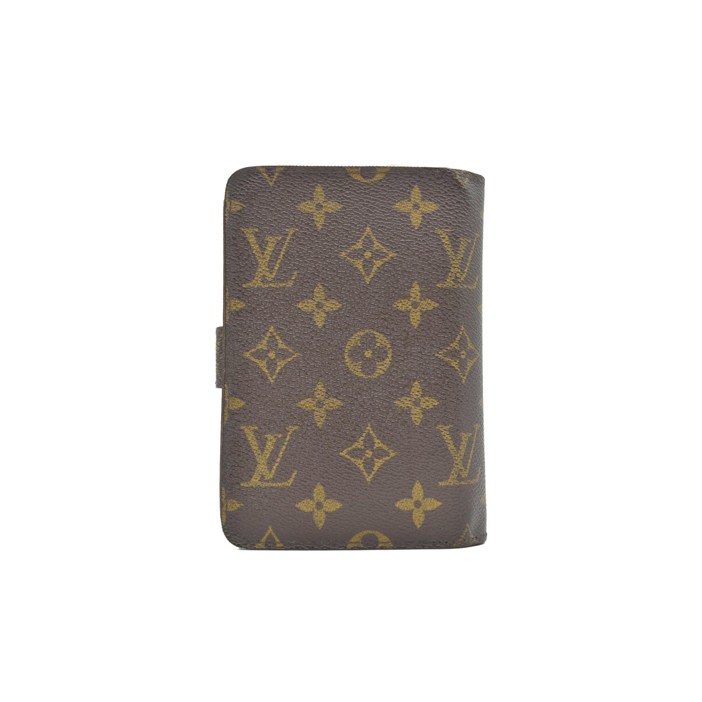 $750 Louis Vuitton Monogram Porte Papier Zippe Bifold Wallet Brown SP1021