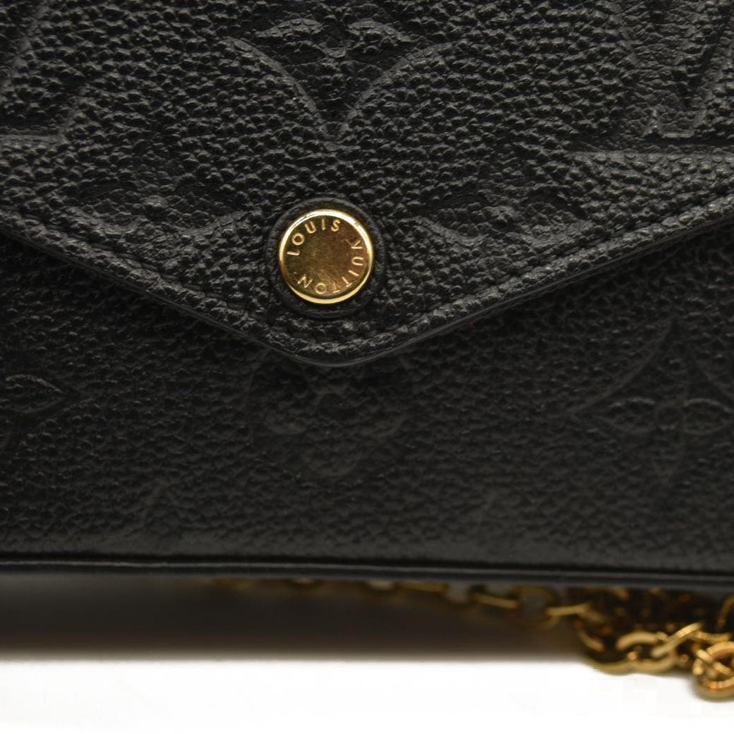 Louis Vuitton  Empreinte Pochette Felicie Chain Wallet Black