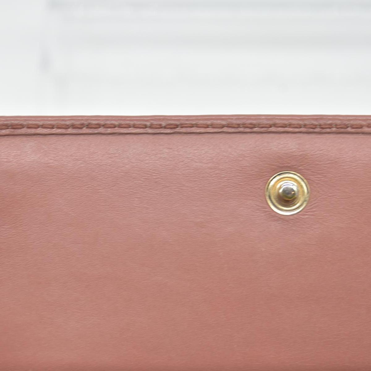 $690 Gucci Pink Microguccissima Leather Continental Wallet on Chain CONSIGNMENT