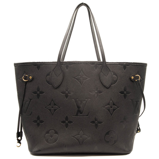 Microchipped Louis Vuitton Neverfull Giant Mm Black Monogram Empreinte Leather Tote