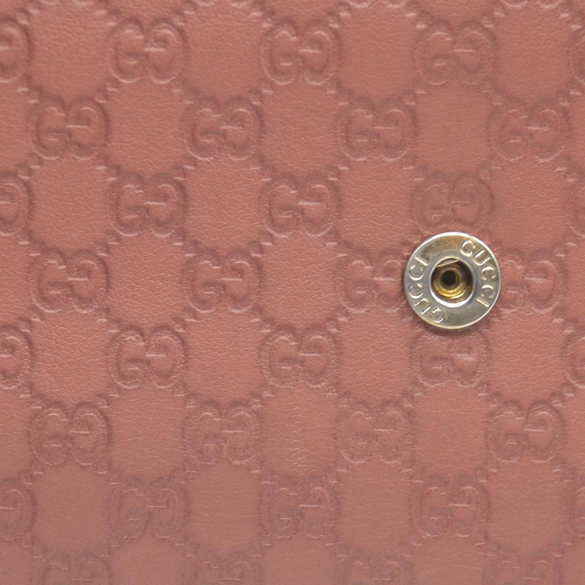 $690 Gucci Pink Microguccissima Leather Continental Wallet on Chain CONSIGNMENT
