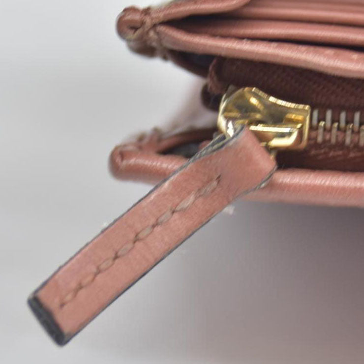 $690 Gucci Pink Microguccissima Leather Continental Wallet on Chain CONSIGNMENT