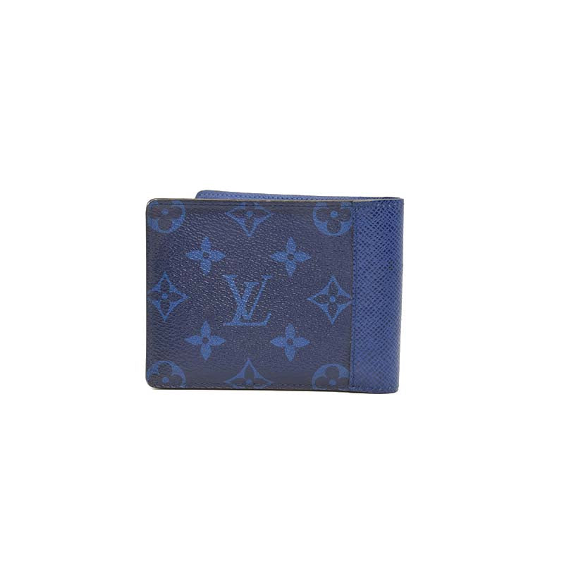 $560 LOUIS VUITTON Taigarama Multiple Wallet Cobalt