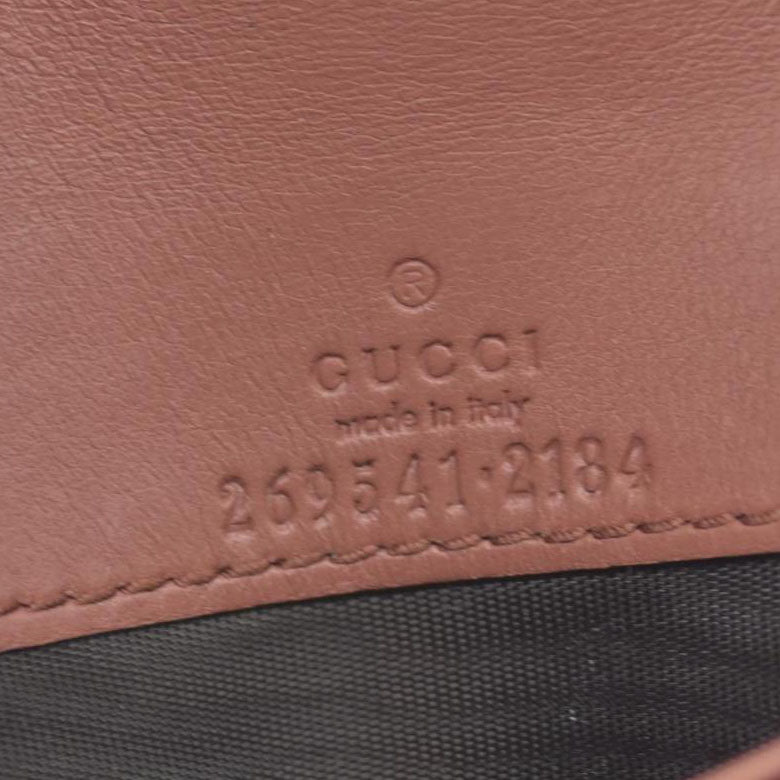 $690 Gucci Pink Microguccissima Leather Continental Wallet on Chain CONSIGNMENT