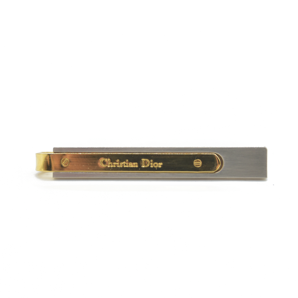 $680 Dior Tie Clips Gold and Silver