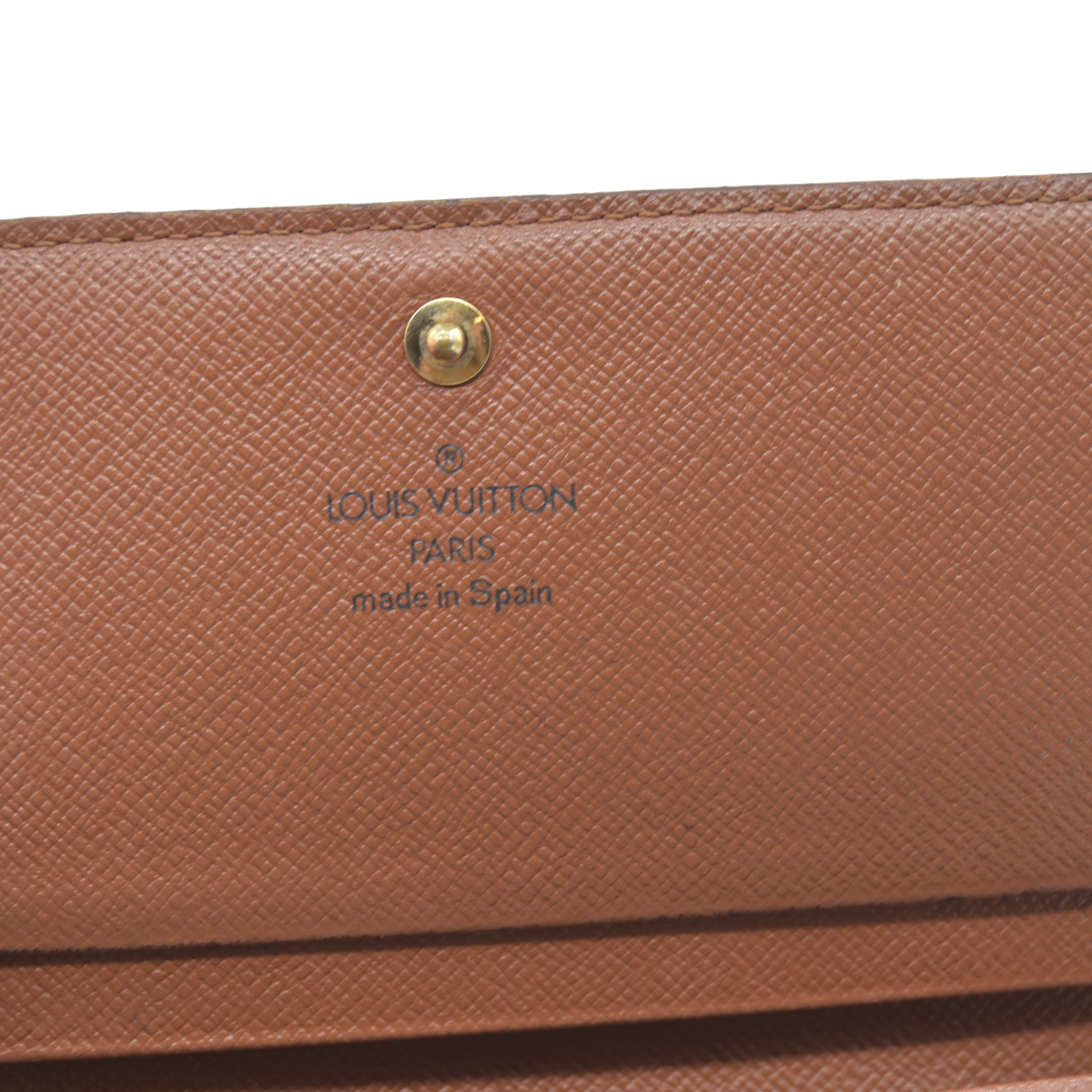 AUCTION $610 Louis Vuitton Monogram Porte Monnaie Zip Bifold Wallet Brown CA0947