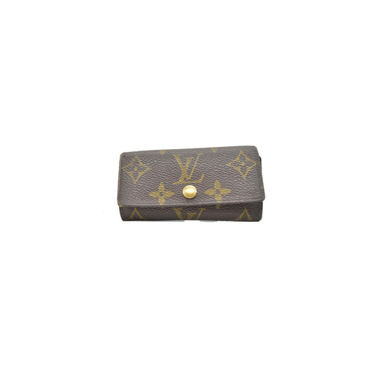 $345 Louis Vuitton Monogram Multicles 4 Ring Key Case Brown SD0916