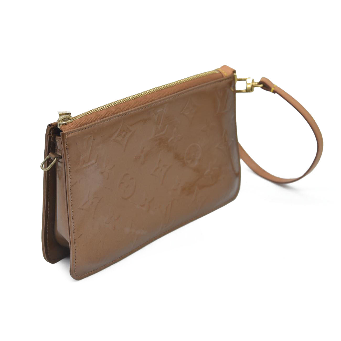 $740 Louis Vuitton  Vernis Lexington Pochette Noisette