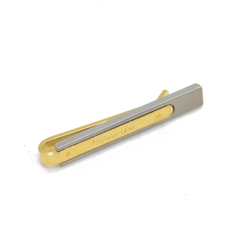$680 Dior Tie Clips Gold and Silver