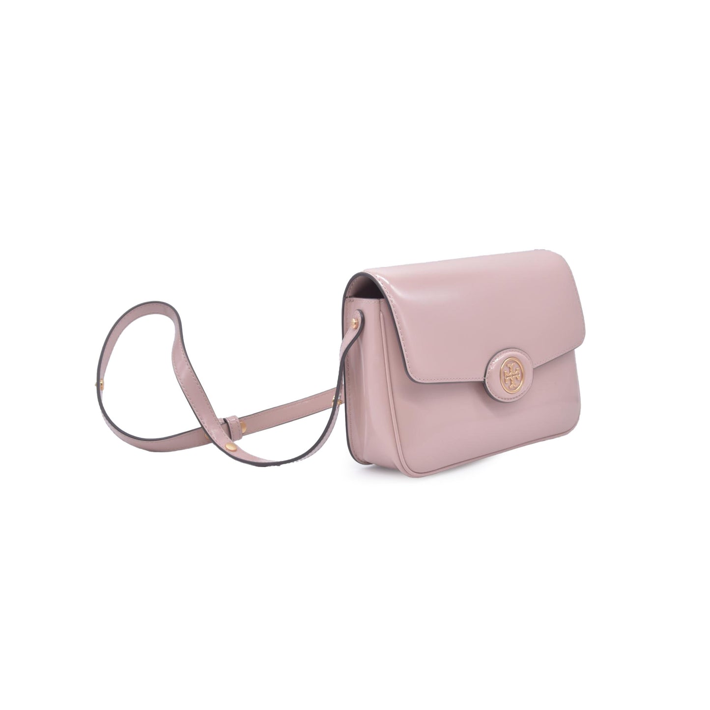 $420 Tory Burch Robinson Spazzolato Convertible Shoulder Bag Primrose CONSIGNMENT