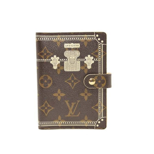 LOUIS VUITTON Monogram Trunk Small Ring Agenda Cover White SP2068