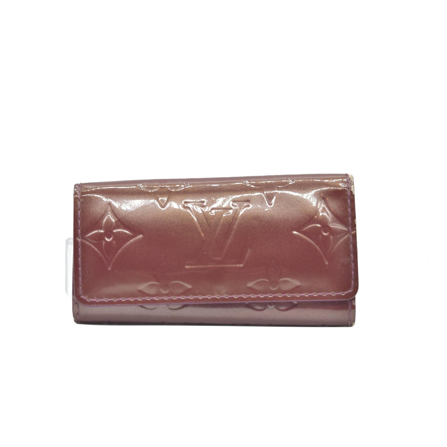 $350 2007 Louis Vuitton Monogram Vernis Leather 4 Ring Key Case CA4067