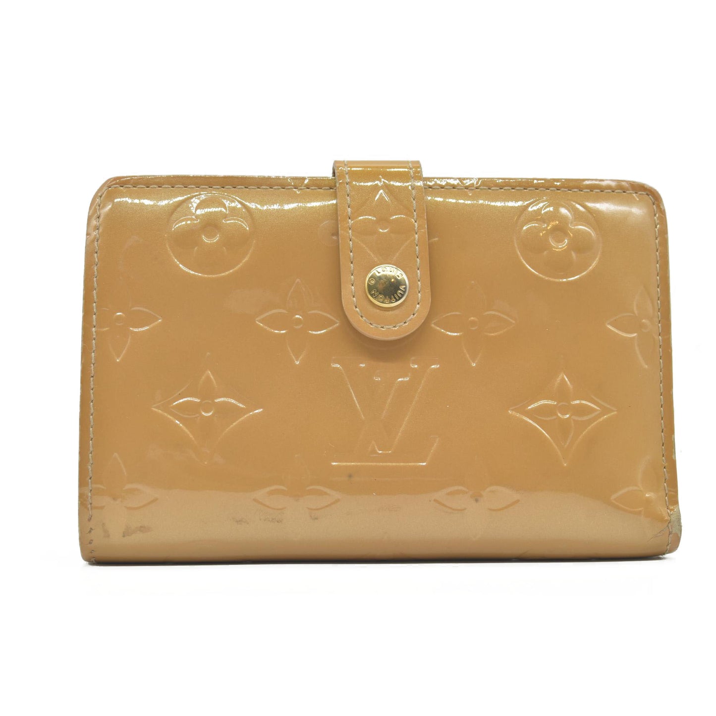 $650 2005 LOUIS VUITTON Monogram Vernis  Porte Monnaie Billets Viennois Wallet MI0025