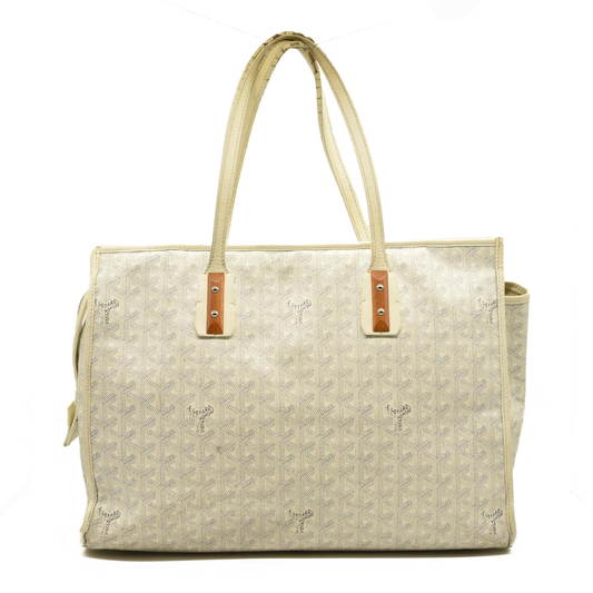 GOYARD Goyardine Marquises Tote White VIT020115