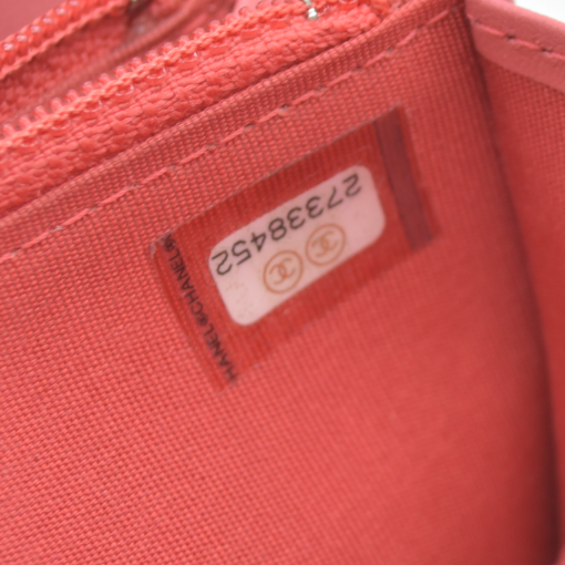 Chanel Compact Timeless Zip Around Wallet Caviar Pink 2019