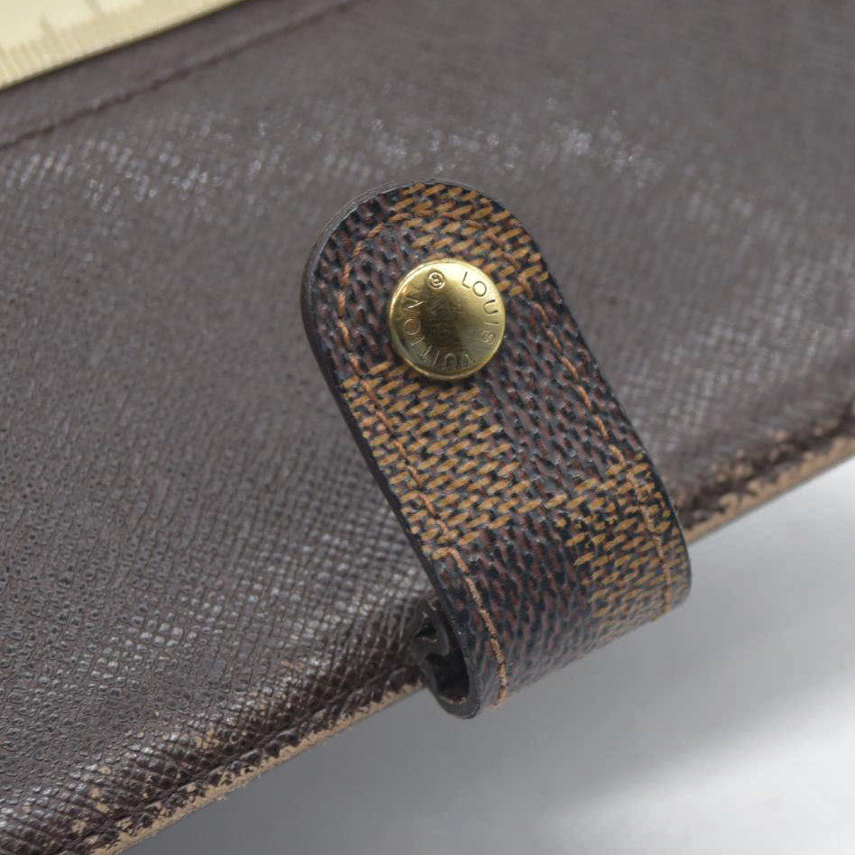 Louis Vuitton  Damier Ebene Small Ring Agenda Cover CA1002