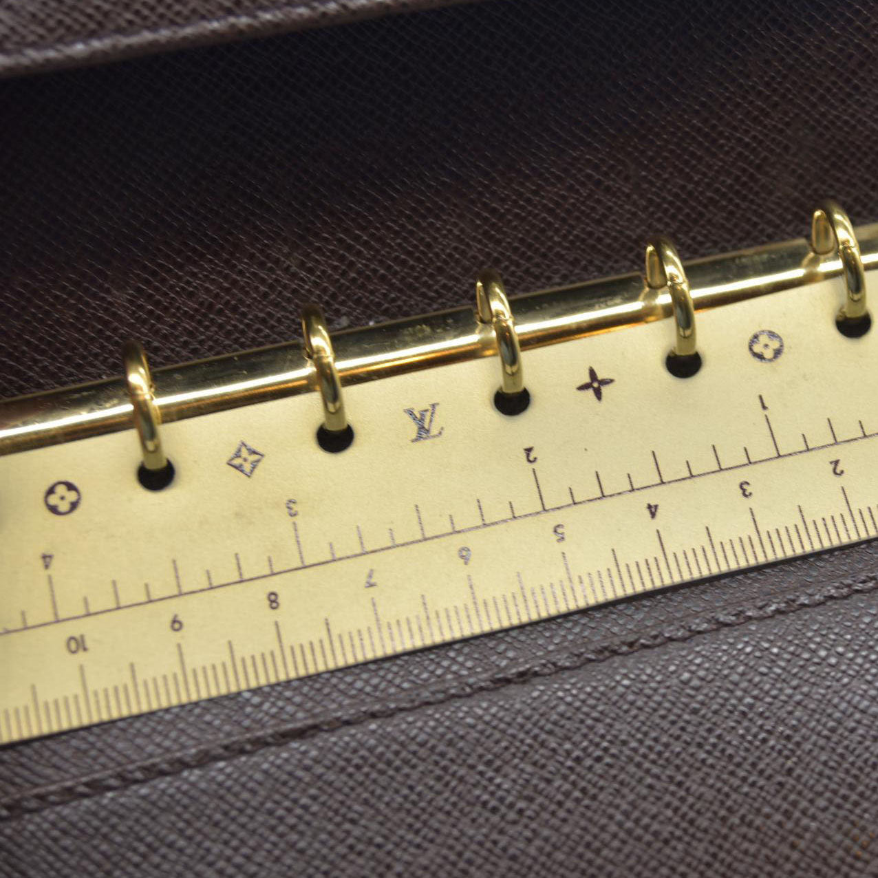 Louis Vuitton  Damier Ebene Small Ring Agenda Cover CA1002