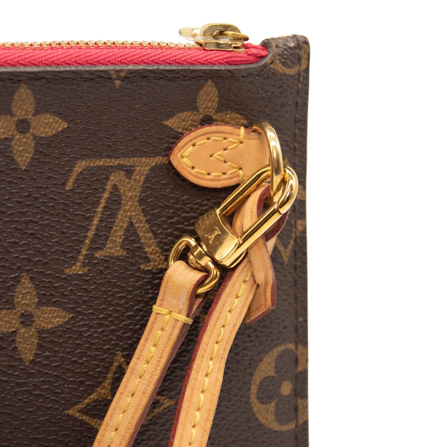 Used Louis Vuitton Monogram Neverfull MM GM Pochette Pivoine