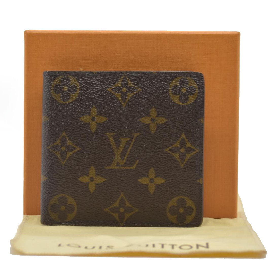 $545 Louis Vuitton Monogram Bifold Marco Wallet CA0035 CONSIGNMENT 2005