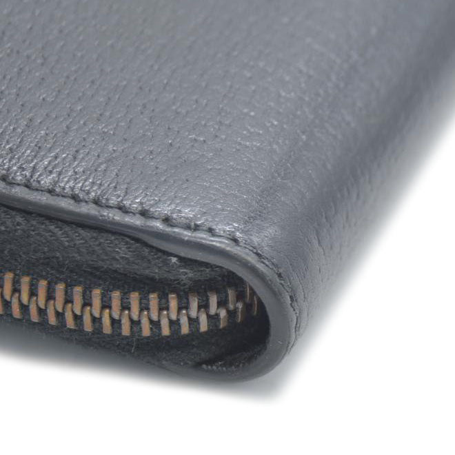 GUCCI GG Marmont Leather Zip Around Long Wallet Black