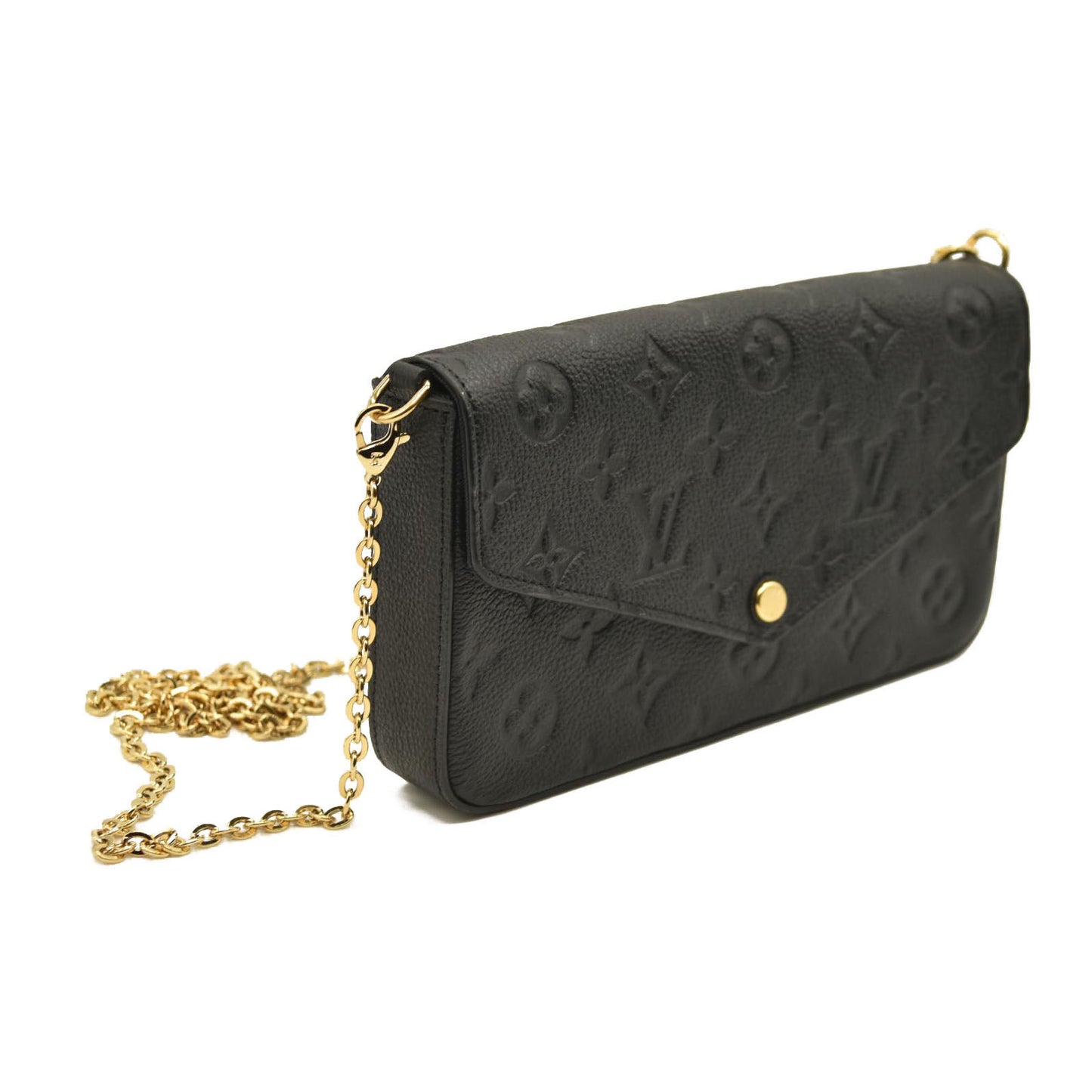 Louis Vuitton  Empreinte Pochette Felicie Chain Wallet Black