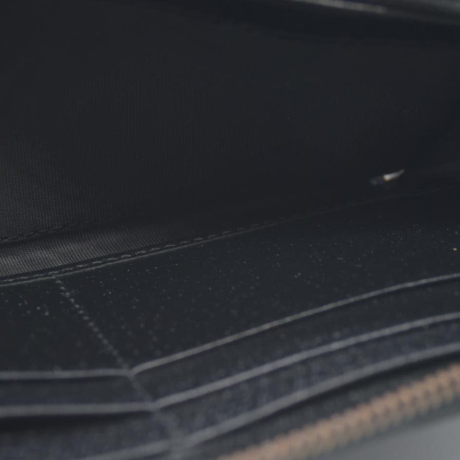 GUCCI GG Marmont Leather Zip Around Long Wallet Black