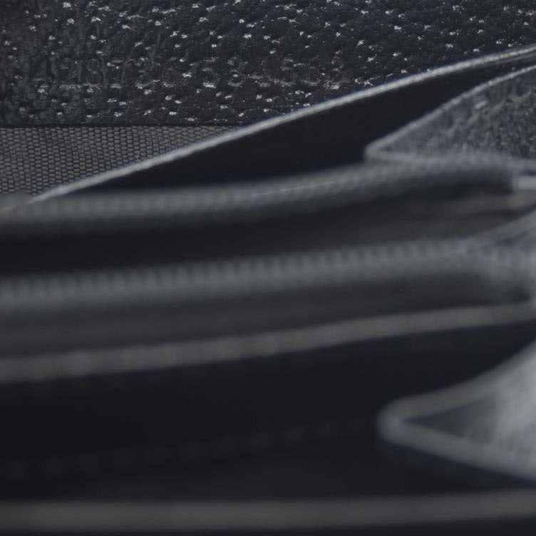 GUCCI GG Marmont Leather Zip Around Long Wallet Black