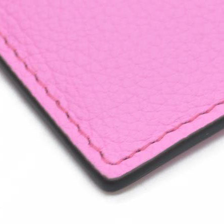 $295 Versace Medusa Insignia Pink Leather Card Holder CONSIGNMENT
