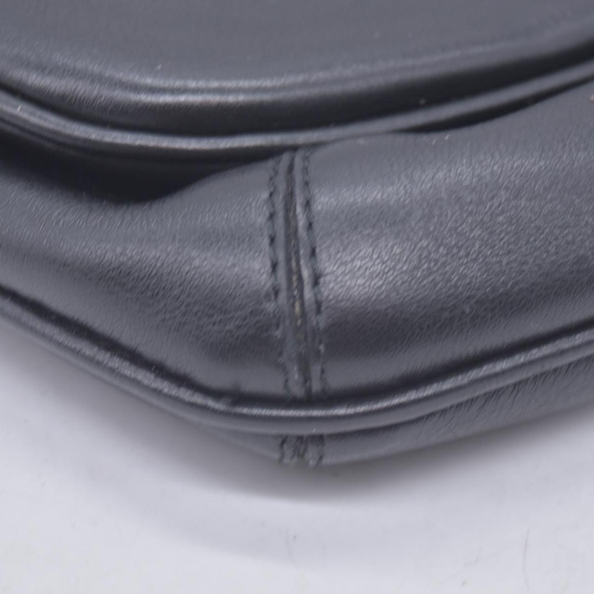 $980 SALVATORE FERRAGAMO Calfskin Gancini Flap Shoulder Bag Black CONSIGNMENT 10021226