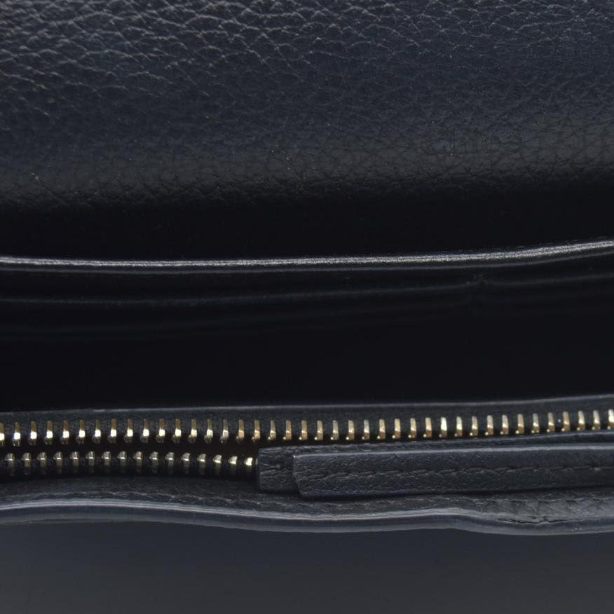 $495 Chloe Alphabet Leather Bifold Long Wallet