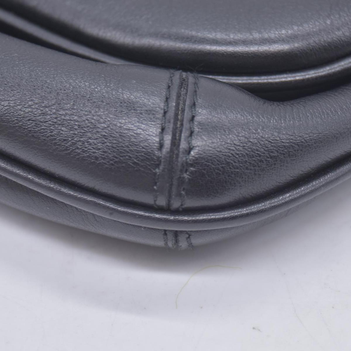 $980 SALVATORE FERRAGAMO Calfskin Gancini Flap Shoulder Bag Black CONSIGNMENT 10021226