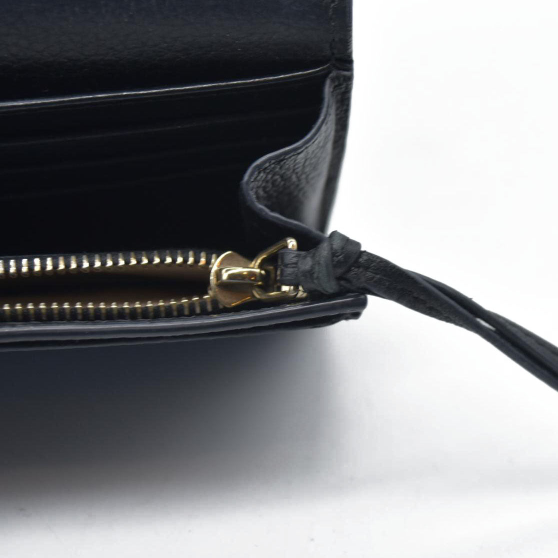 $495 Chloe Alphabet Leather Bifold Long Wallet