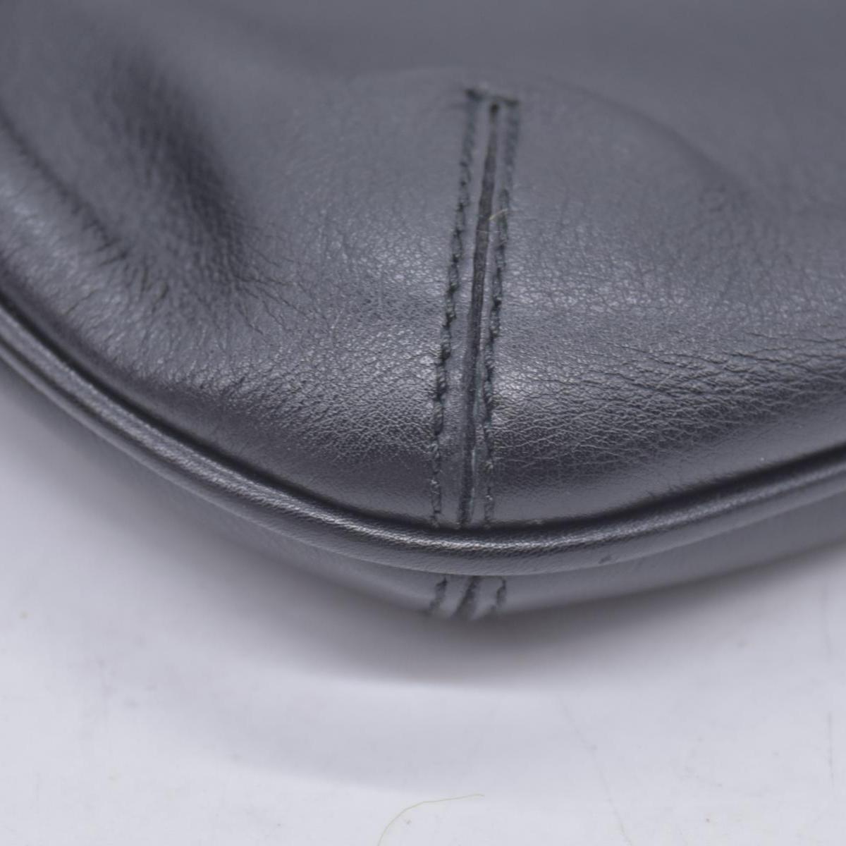 $980 SALVATORE FERRAGAMO Calfskin Gancini Flap Shoulder Bag Black CONSIGNMENT 10021226