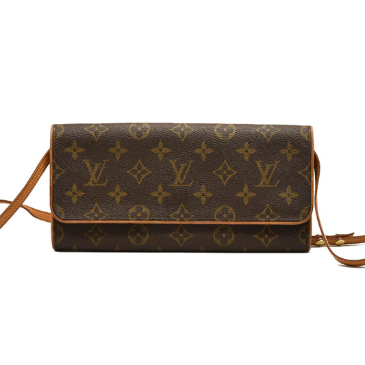LOUIS VUITTON Monogram Pochette Twin GM FL0012