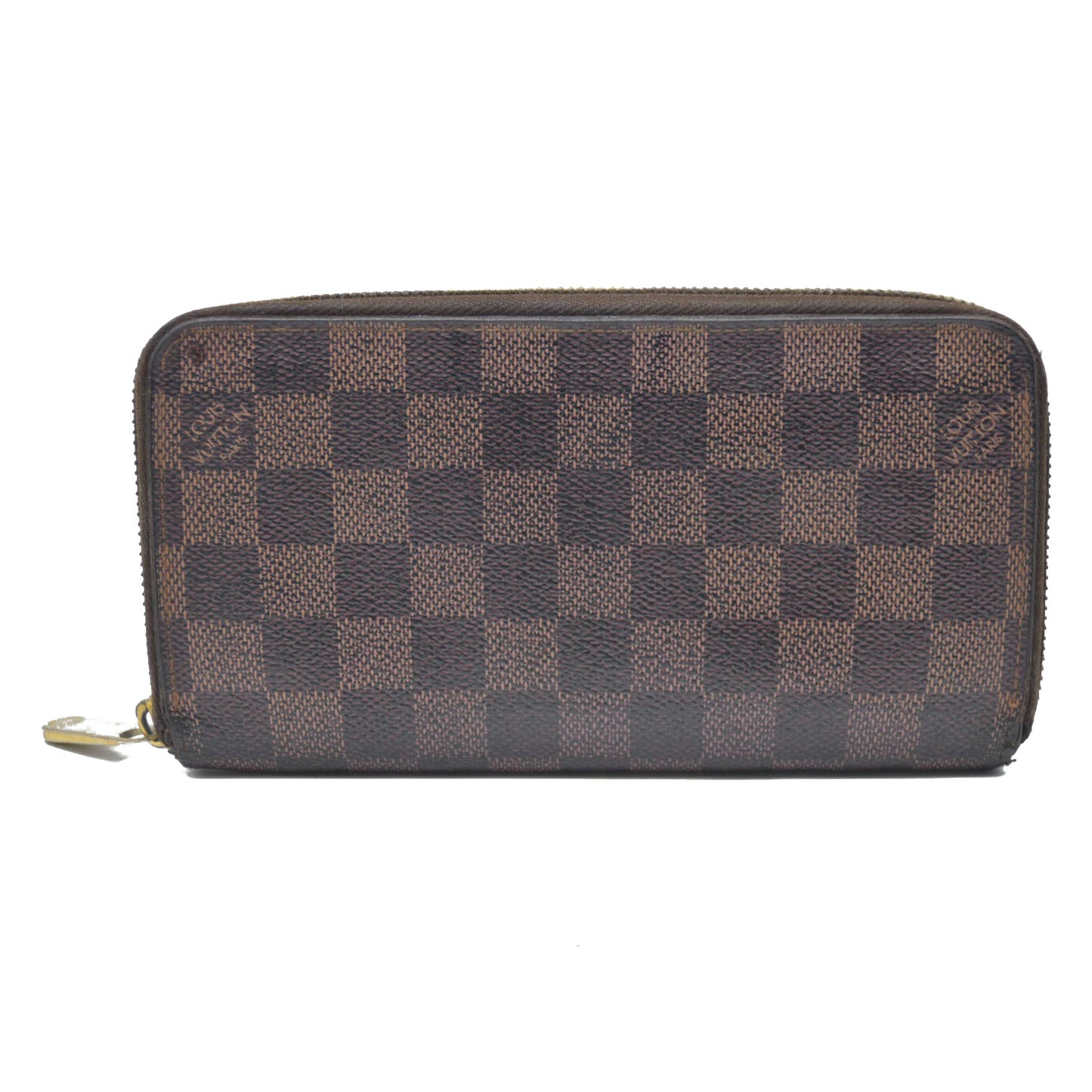 AUCTION $915 Louis Vuitton Damier Ebene Zippy Wallet