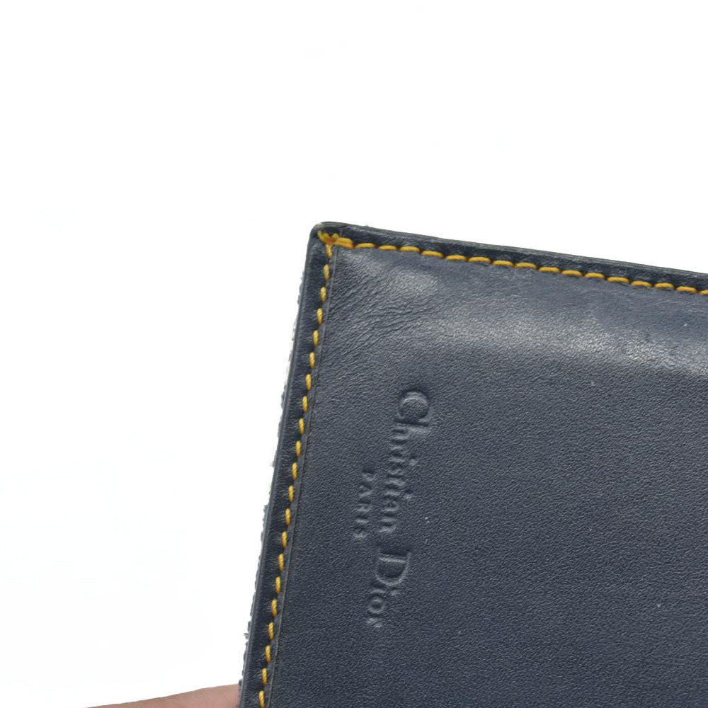 $680 Christian Dior Monogram Saddle Wallet Navy CONSIGNMENT