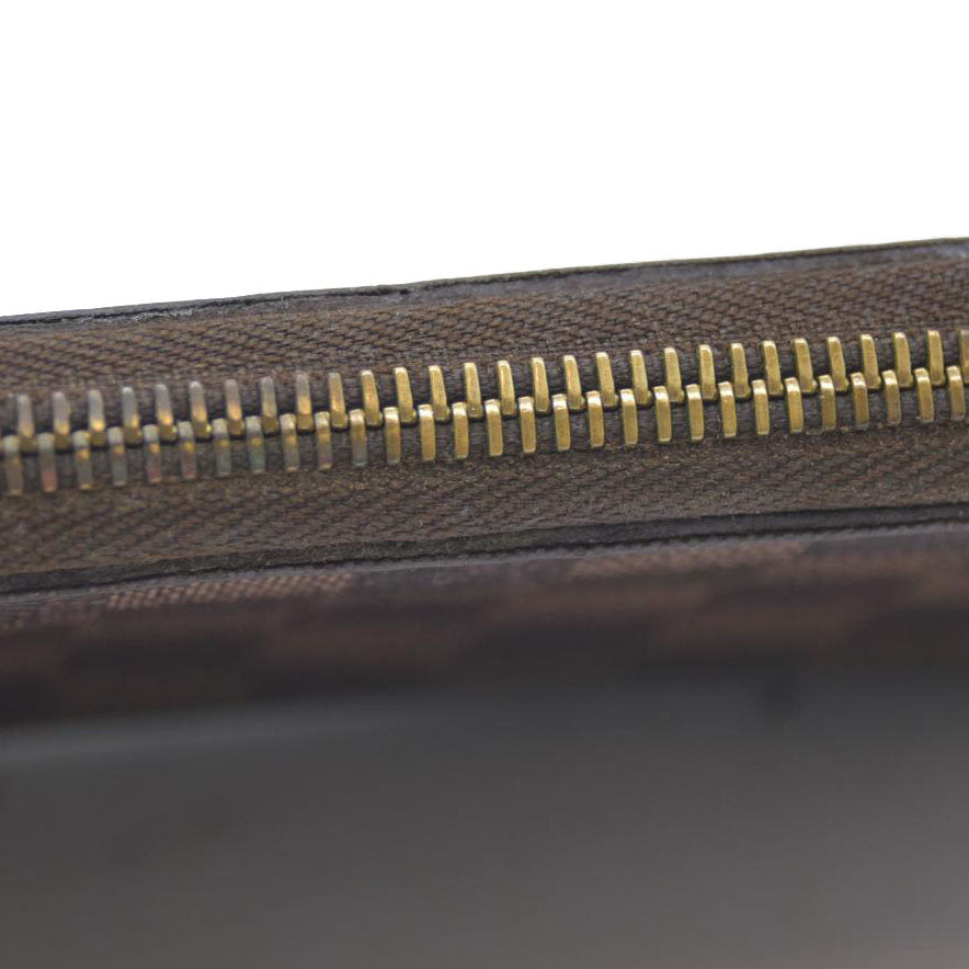 AUCTION $915 Louis Vuitton Damier Ebene Zippy Wallet