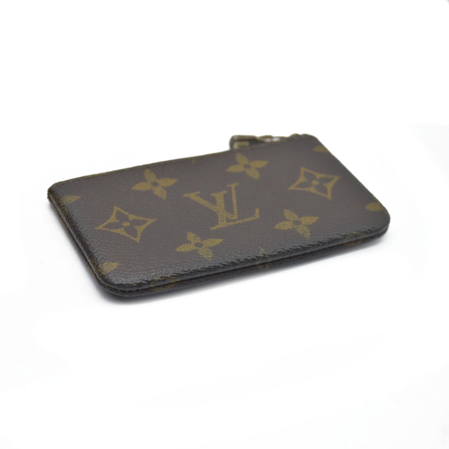 $345 LOUIS VUITTON Monogram Coin Purse Key Pochette Cles ET0910