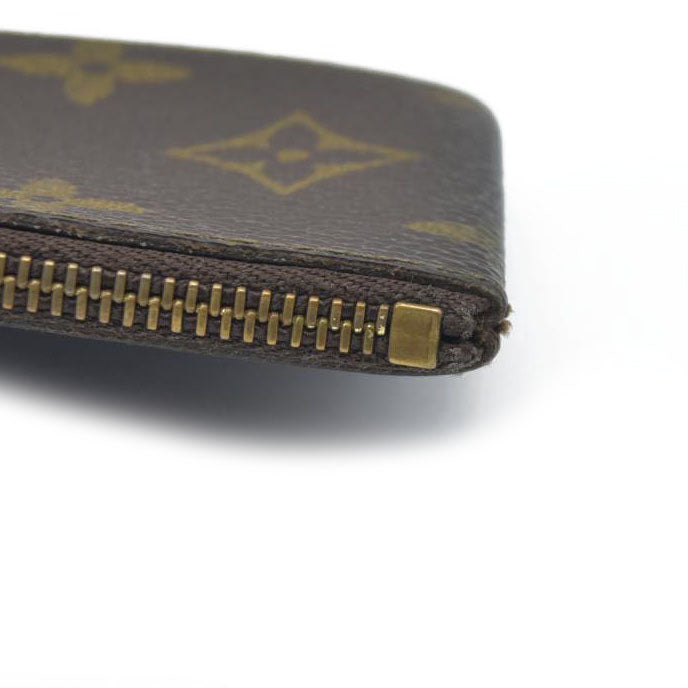 $345 LOUIS VUITTON Monogram Coin Purse Key Pochette Cles ET0910