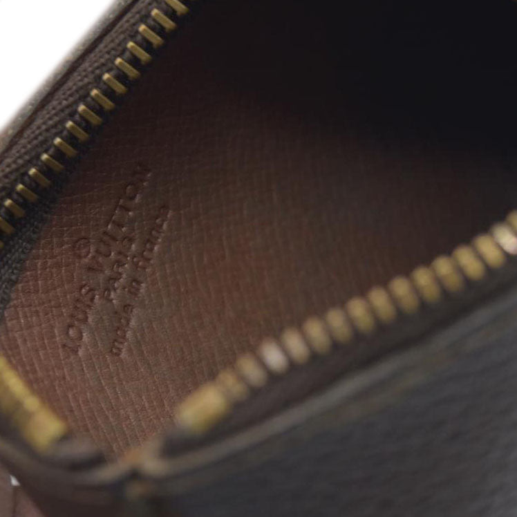 $345 LOUIS VUITTON Monogram Coin Purse Key Pochette Cles ET0910