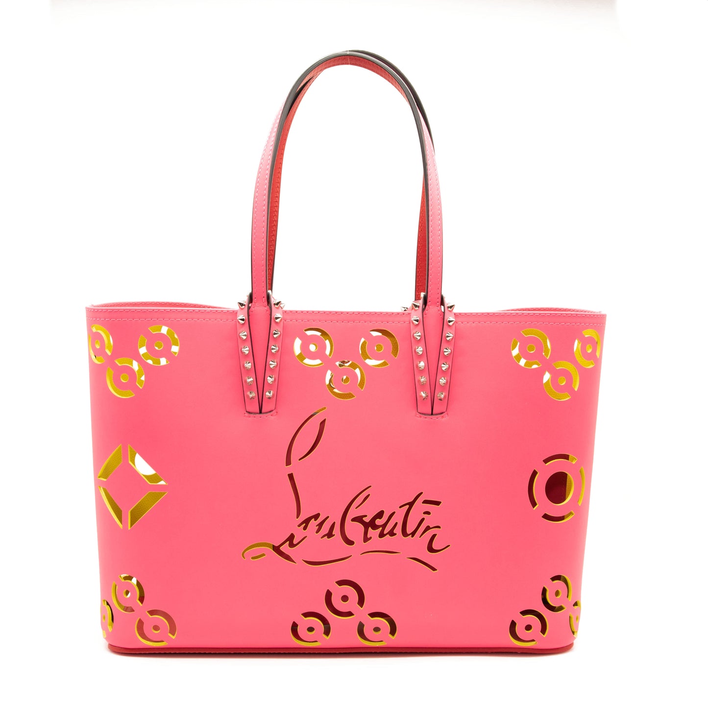 NEW Christian Louboutin Small Cabata Loubinthesky Perforated Leather Tote