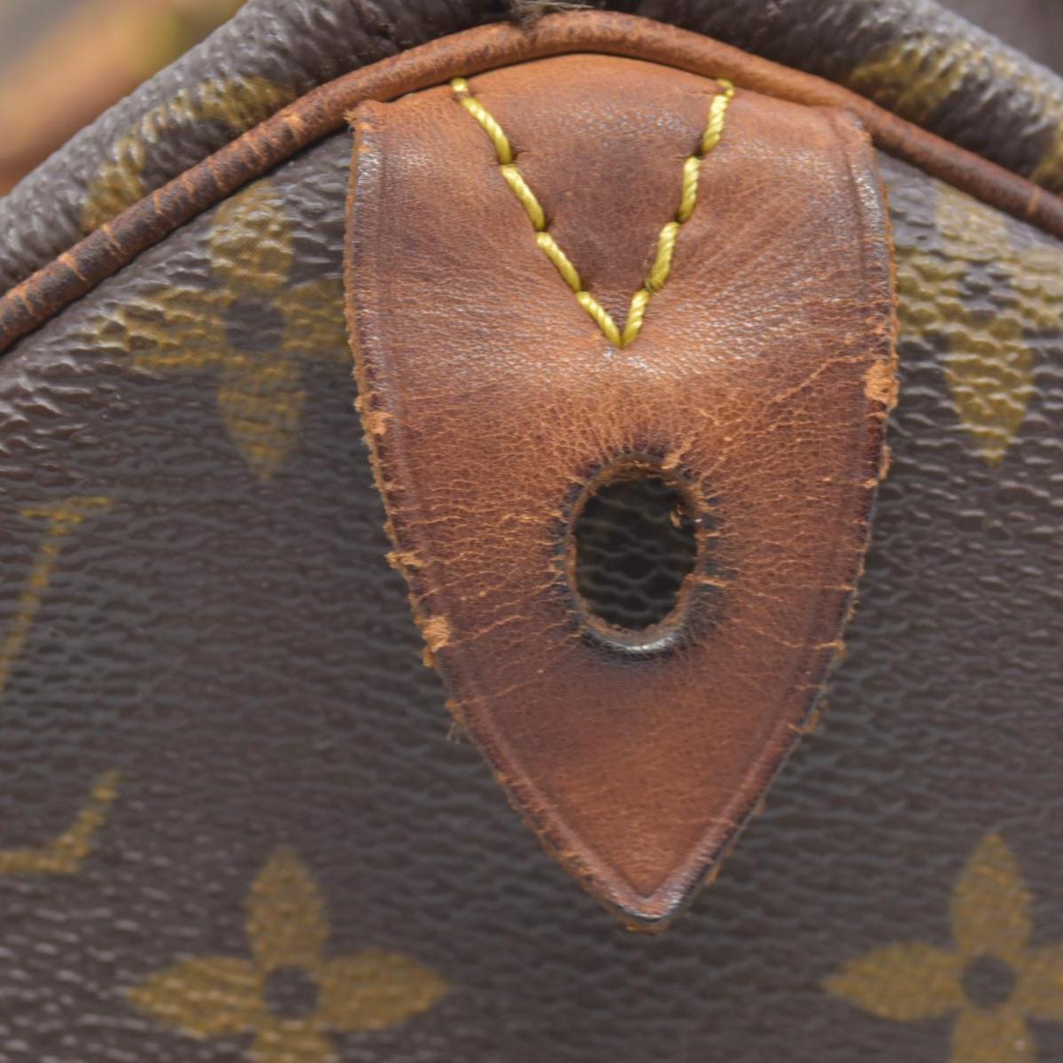 $1630 2000 Louis Vuitton LV Hand Bag Speedy 30 Brown Monogram TH0070