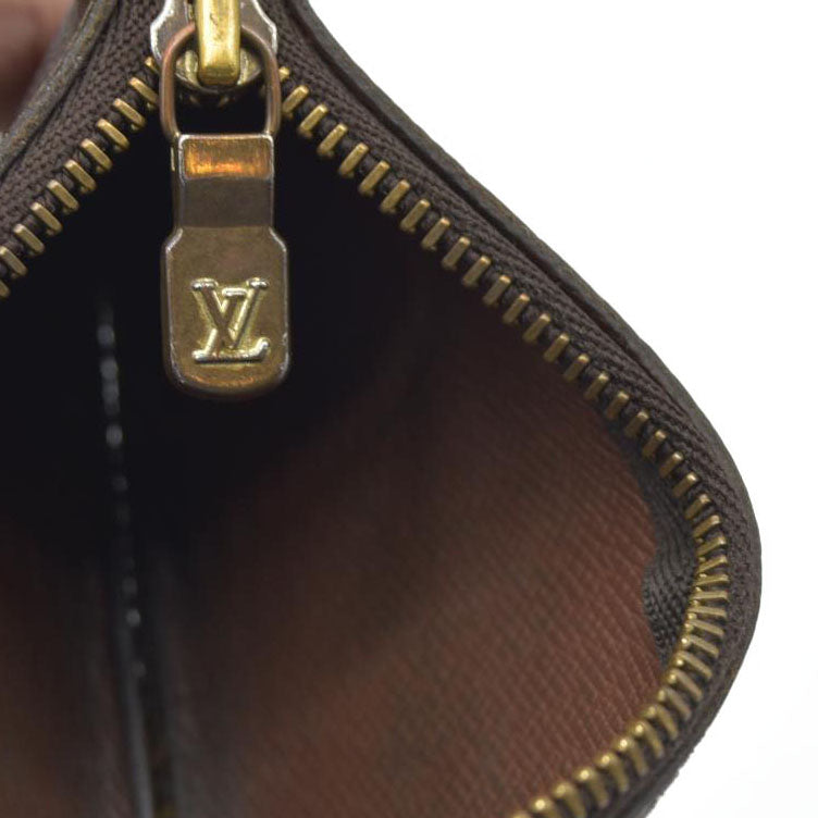 $345 LOUIS VUITTON Monogram Coin Purse Key Pochette Cles ET0910