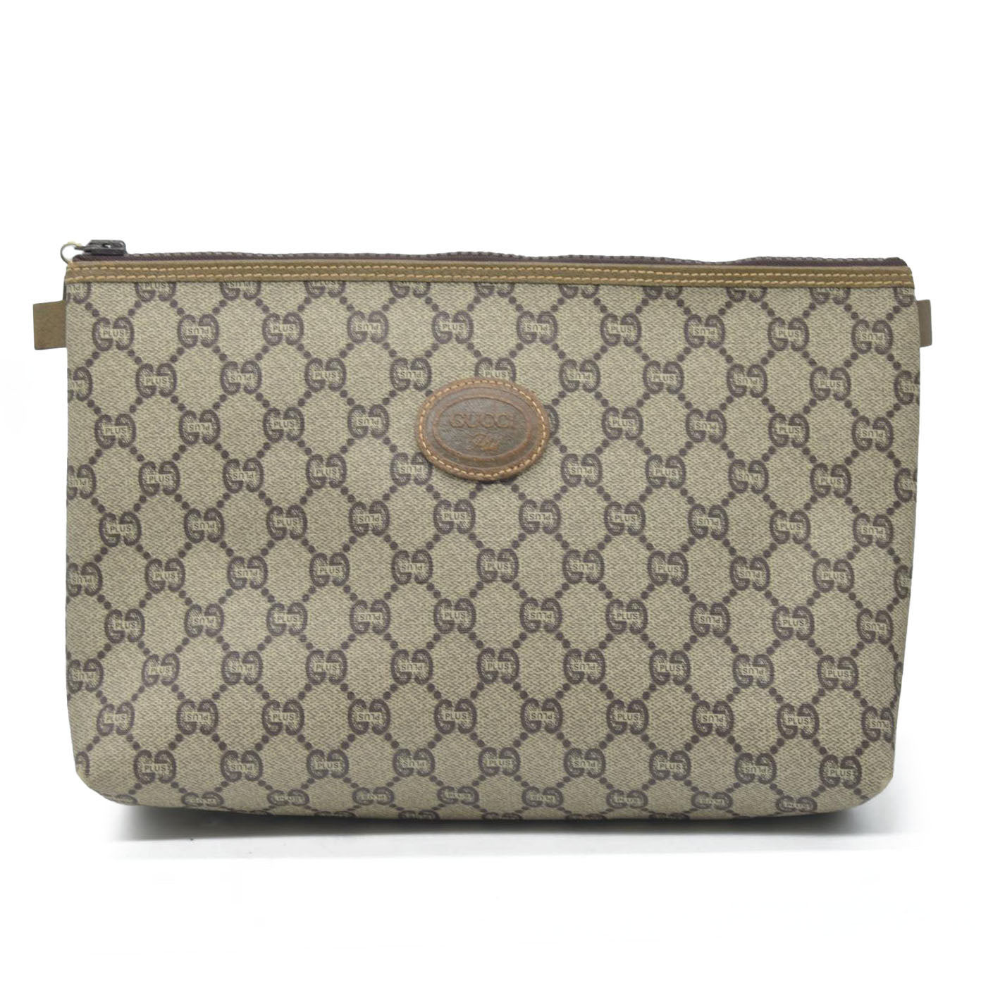 Gucci GG Gucci Plus PVC Leather Pouch Clutch Bag