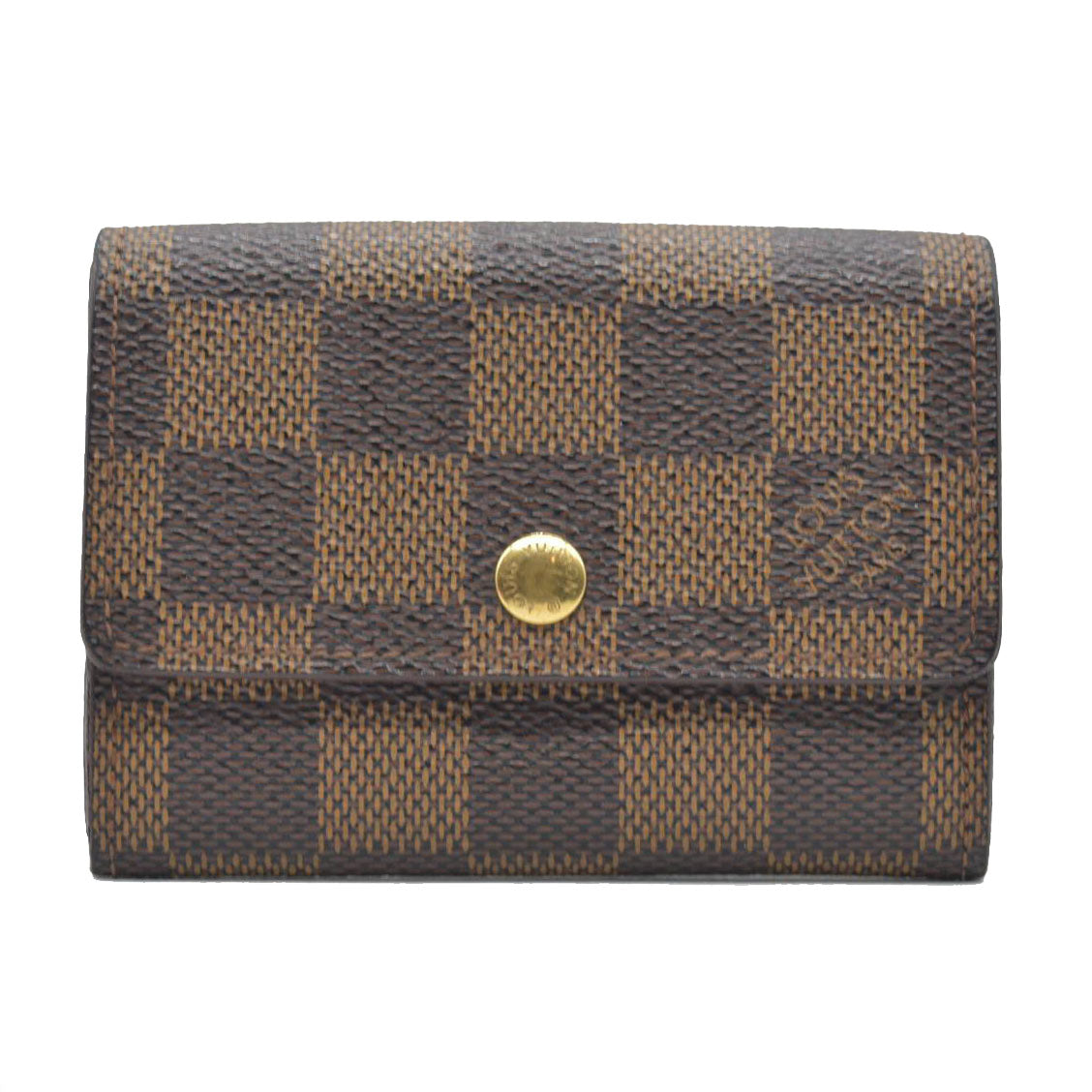 $345 Louis Vuitton Damier Ebene Pattern Coated Canvas Coin Pouch MI094 2004 CONSIGNMENT