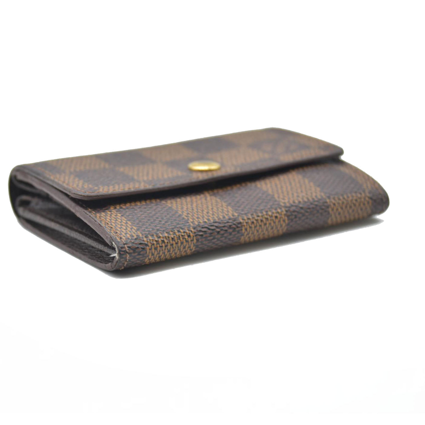 $345 Louis Vuitton Damier Ebene Pattern Coated Canvas Coin Pouch MI094 2004 CONSIGNMENT