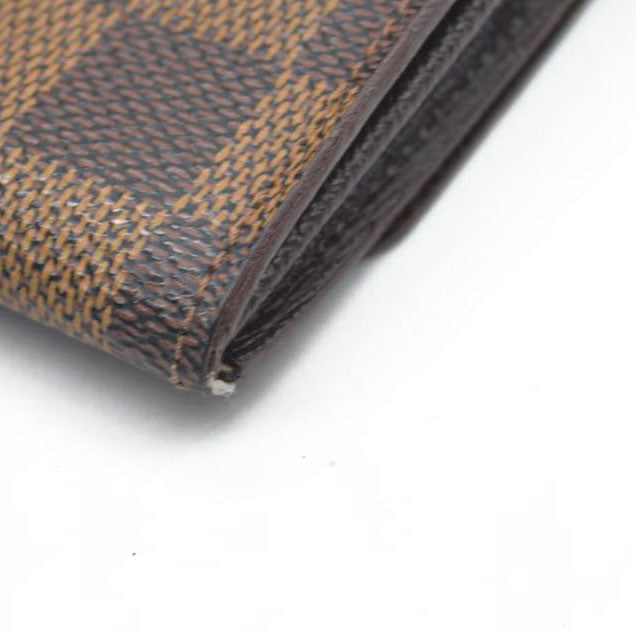 $345 Louis Vuitton Damier Ebene Pattern Coated Canvas Coin Pouch MI094 2004 CONSIGNMENT
