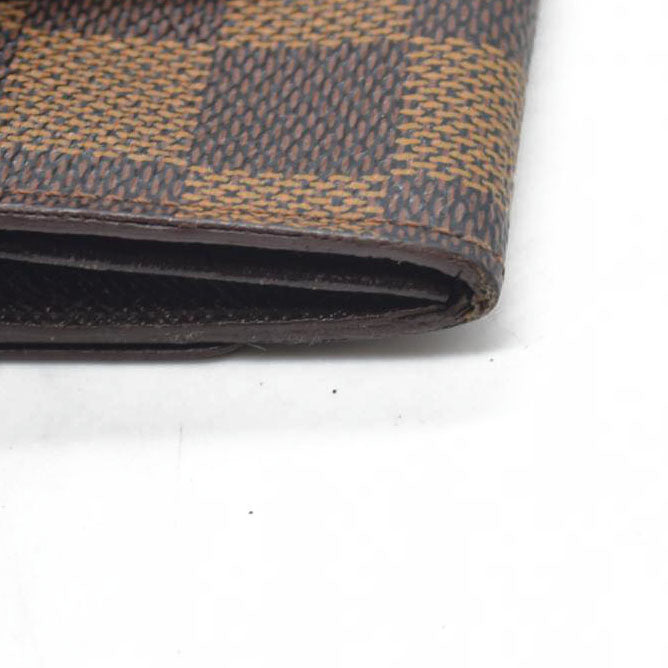 $345 Louis Vuitton Damier Ebene Pattern Coated Canvas Coin Pouch MI094 2004 CONSIGNMENT